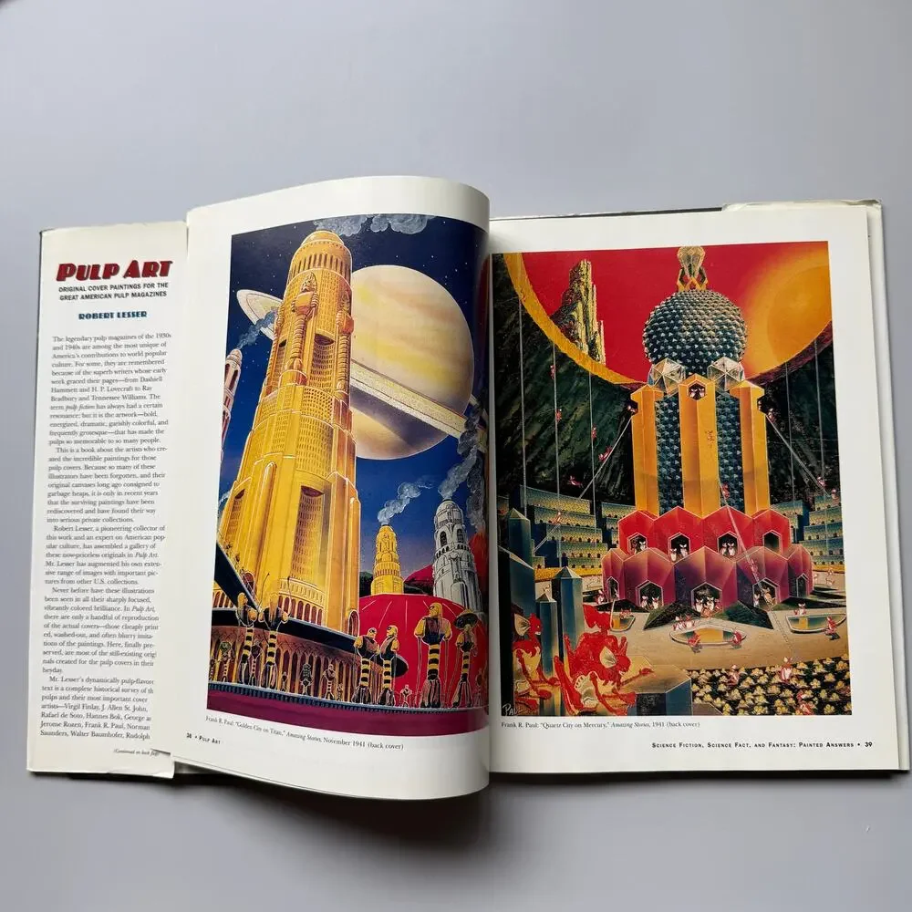 Pulp Art Original Magazine Cover Paintings by Robert Lesser Hardcover Book 1997